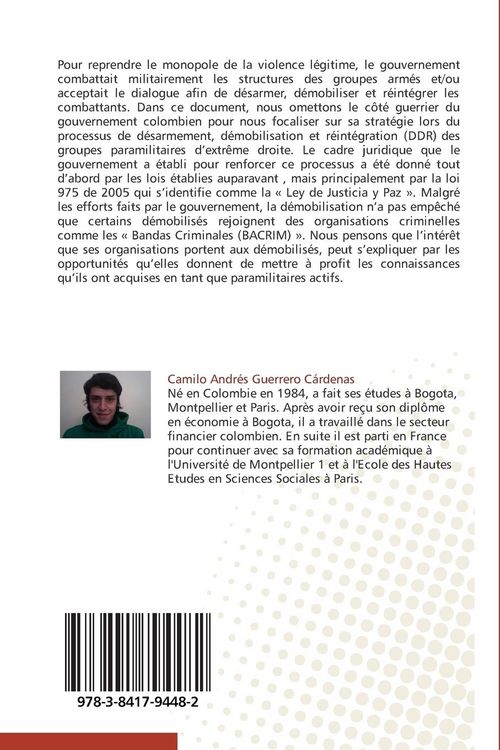 Produktbild: D&eacute;mobilisations paramilitaires et DDR : le cas de la Colombie