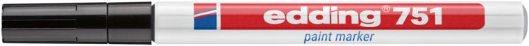 Produktbild: Edding 751 4-751-9-001 Lackmarker Schwarz 1 mm, 2mm