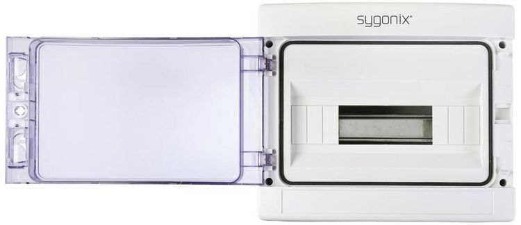 Produktbild: Sygonix SY-5491854 Kleinverteiler Oberfl&auml;chenmontage Anzahl Teilungen = 12 Anzahl Reihen = 1 Inhalt 1 St.