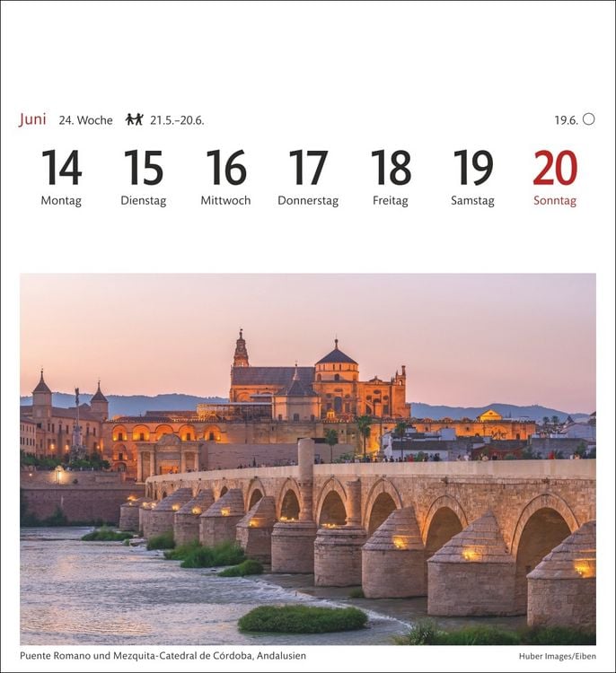 Produktbild: Spanien Sehnsuchtskalender 2027 - Wochenkalender mit 53 Postkarten