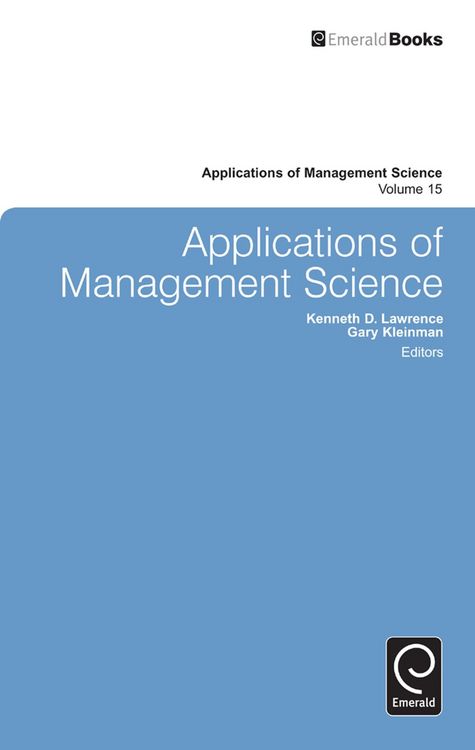 Produktbild: Applications of Management Science