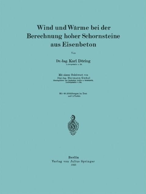 Produktbild: Wind und W&auml;rme bei der Berechnung hoher Schornsteine aus Eisenbeton