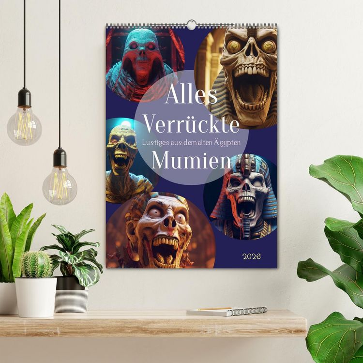 Produktbild: Alles verr&uuml;ckte Mumien (Wandkalender 2026 DIN A2 hoch), CALVENDO Monatskalender