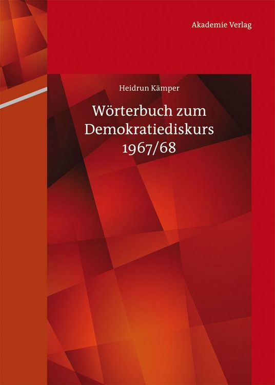 Produktbild: W&ouml;rterbuch zum Demokratiediskurs 1967/68
