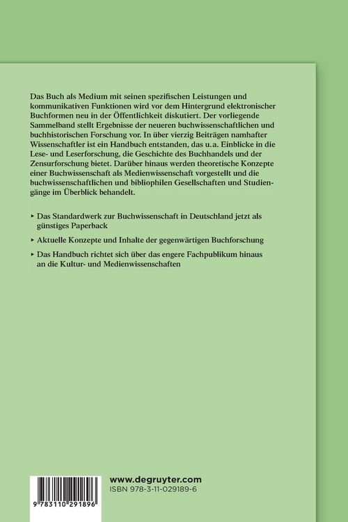 Produktbild: Buchwissenschaft in Deutschland