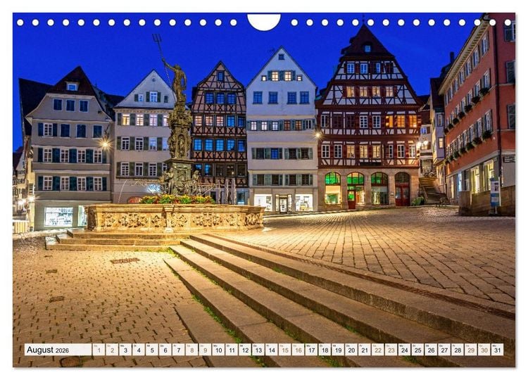 Produktbild: Nachts in T&uuml;bingen (Wandkalender 2026 DIN A4 quer), CALVENDO Monatskalender