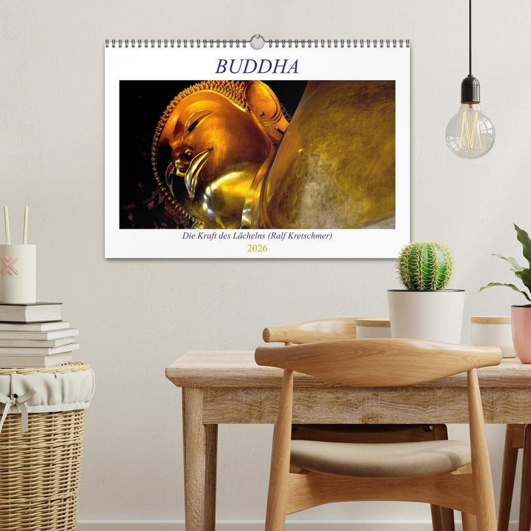 Produktbild: Buddha - Die Kraft des L&auml;chelns (Ralf Kretschmer) (Wandkalender 2026 DIN A3 quer), CALVENDO Monatskalender