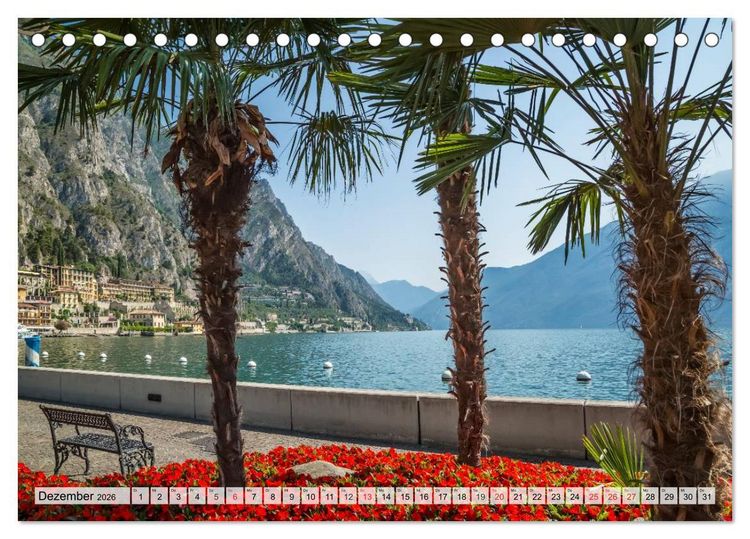Produktbild: GARDASEE Die sch&ouml;nsten Uferpromenaden (Tischkalender 2026 DIN A5 quer), CALVENDO Monatskalender
