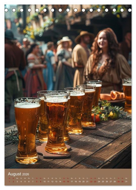 Produktbild: Bier-Liebe Von den Ahnen zu uns (Tischkalender 2026 DIN A5 hoch), CALVENDO Monatskalender