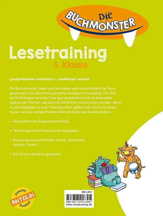 Produktbild: Lesetraining 3. Klasse