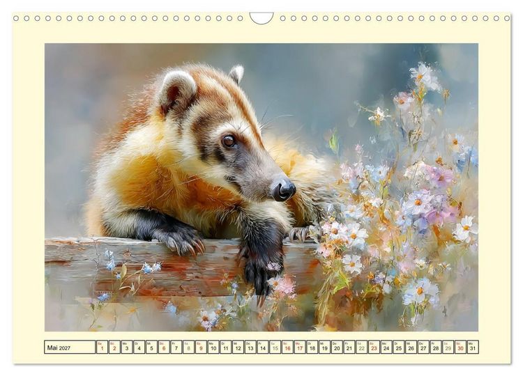 Produktbild: Nasenb&auml;ren. Neugierig zwischen &Auml;sten und Strand (Wandkalender 2027 DIN A3 quer), CALVENDO Monatskalender
