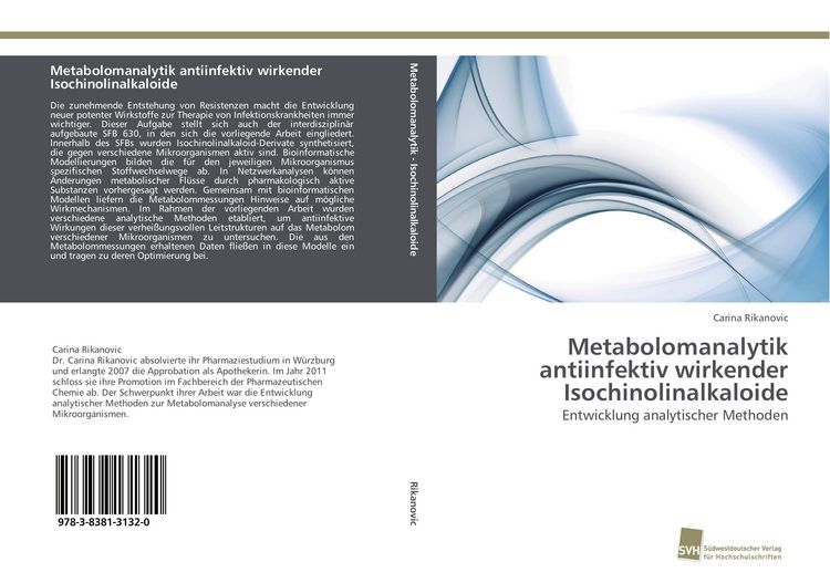 Produktbild: Metabolomanalytik antiinfektiv wirkender Isochinolinalkaloide