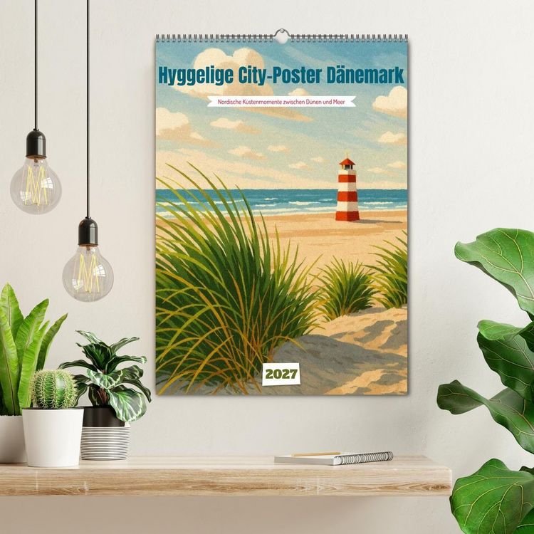 Produktbild: Hyggelige City-Poster D&auml;nemark (Wandkalender 2027 DIN A2 hoch), CALVENDO Monatskalender