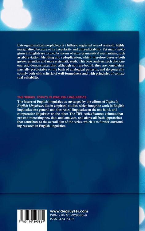 Produktbild: Extra-grammatical Morphology in English