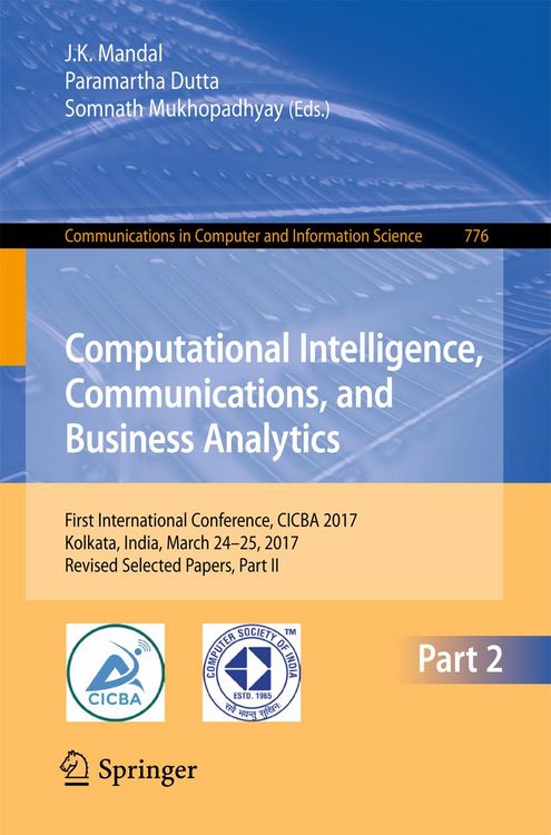 Produktbild: Computational Intelligence, Communications, and Business Analytics