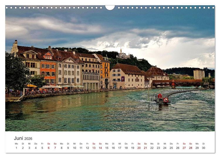 Produktbild: Luzern, die Stadt im Zentrum der Schweiz (Wandkalender 2026 DIN A3 quer), CALVENDO Monatskalender