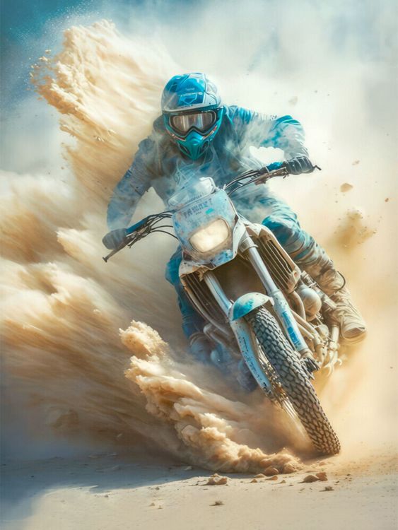Produktbild: CALVENDO Puzzle Motorradrennen in der W&uuml;ste | 1000 Teile Lege-Gr&ouml;&szlig;e 64x48cm Foto-Puzzle f&uuml;r gl&uuml;ckliche Stunden