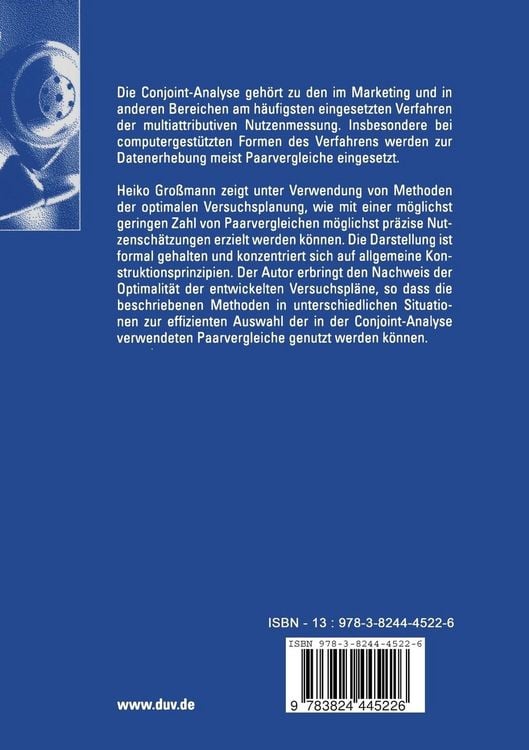 Produktbild: Designs f&uuml;r Paarvergleiche in der metrischen Conjoint-Analyse