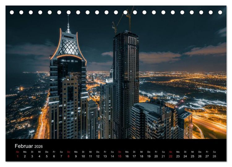 Produktbild: Dubai in Bildern (Tischkalender 2026 DIN A5 quer), CALVENDO Monatskalender