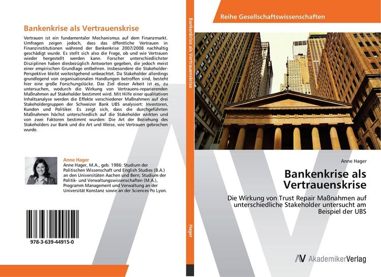 Produktbild: Bankenkrise als Vertrauenskrise