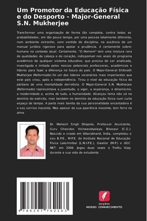 Produktbild: Um Promotor da Educa&ccedil;&atilde;o F&iacute;sica e do Desporto - Major-General S.N. Mukherjee