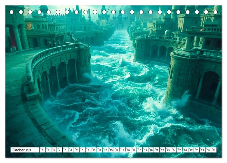 Produktbild: Atlantis &ndash; Glanz und Fall einer verlorenen Welt (Tischkalender 2027 DIN A5 quer), CALVENDO Monatskalender