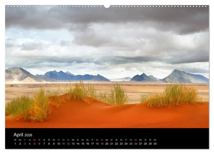 Produktbild: Namibia: Ein Traum von sanftem Licht und unendlicher Weite (Wandkalender 2026 DIN A2 quer), CALVENDO Monatskalender