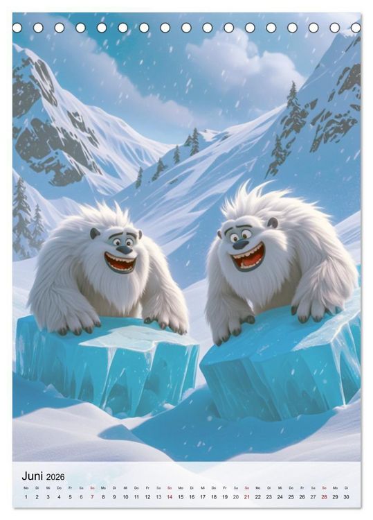 Produktbild: Das verborgene Dorf der Yetis (Tischkalender 2026 DIN A5 hoch), CALVENDO Monatskalender