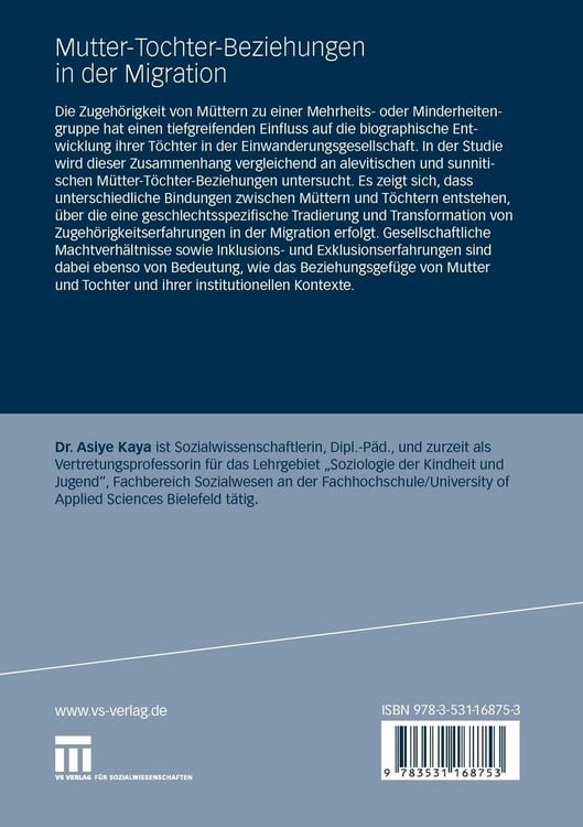 Produktbild: Mutter-Tochter-Beziehungen in der Migration