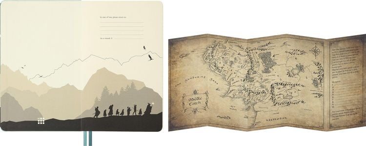 Produktbild: Moleskine Der Herr der Ringe Notizbuch Aragorn limitierte Ausgabe, L/A5, liniert, fester Einband