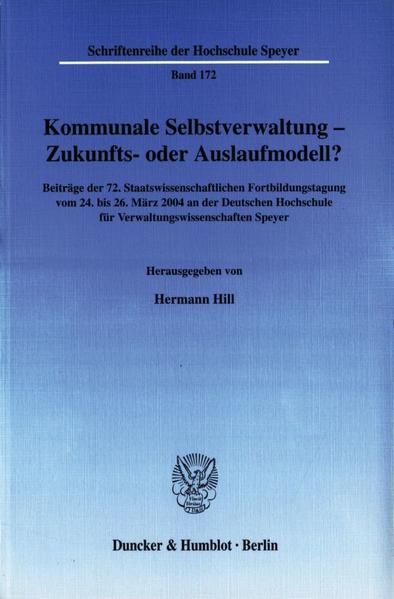 Produktbild: Kommunale Selbstverwaltung - Zukunfts- oder Auslaufmodell?