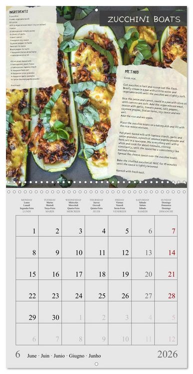 Produktbild: vegan indulgences - one plant-based recipe for each month (Wall Calendar 2026 12 &times; 12 Inch) CALVENDO 12 Month Wall Calendar