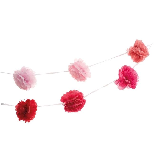 Produktbild: Pompon Girlande, Pink,