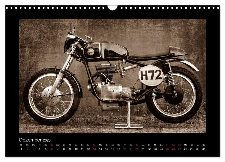 Produktbild: Motorrad Oldtimer (Wandkalender 2026 DIN A3 quer), CALVENDO Monatskalender