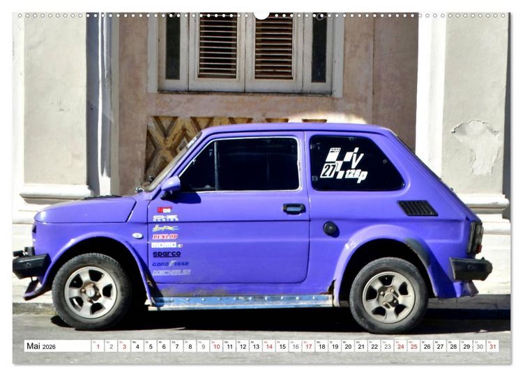 Produktbild: Polski Fiat 126p - Kult auf Kuba (Wandkalender 2026 DIN A2 quer), CALVENDO Monatskalender