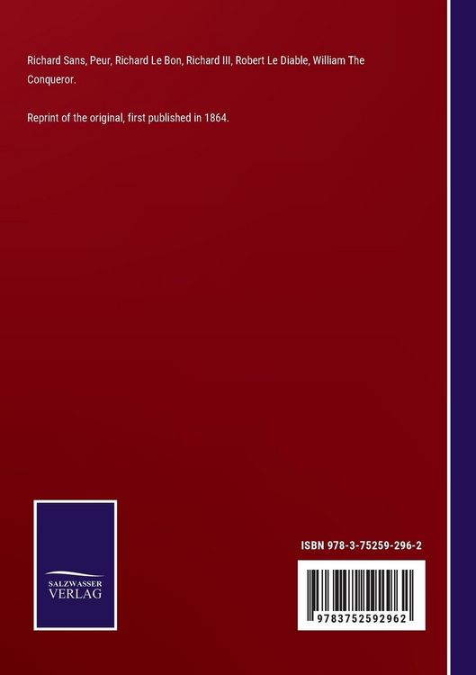 Produktbild: The History of Normandy and of England