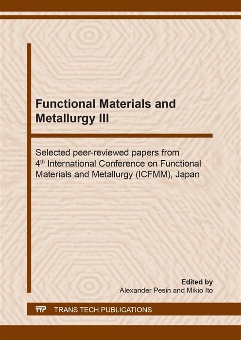 Produktbild: Functional Materials and Metallurgy III