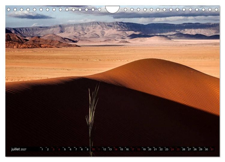 Produktbild: Namibie Rouge et Or (Calendrier mural 2027 DIN A4 vertical), CALVENDO calendrier mensuel