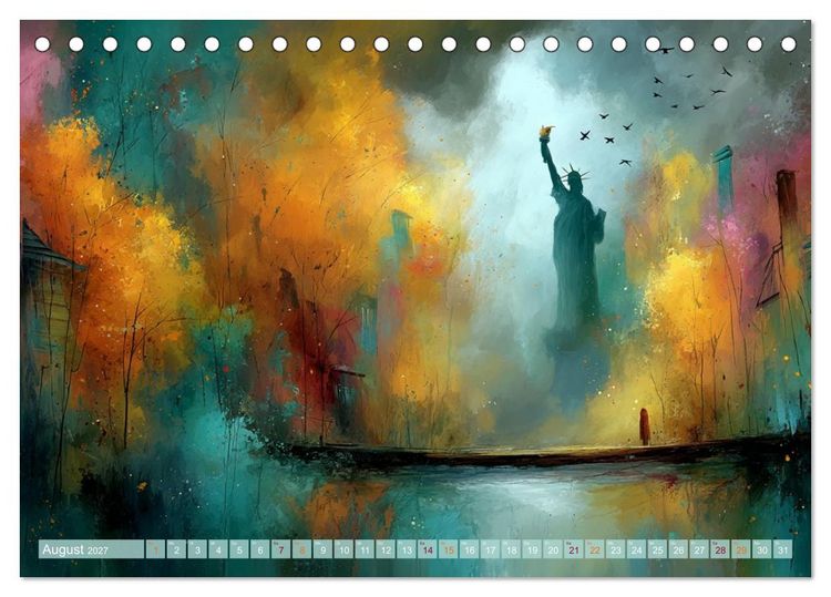 Produktbild: Visionen aus Linie und Raum (Tischkalender 2027 DIN A5 quer), CALVENDO Monatskalender