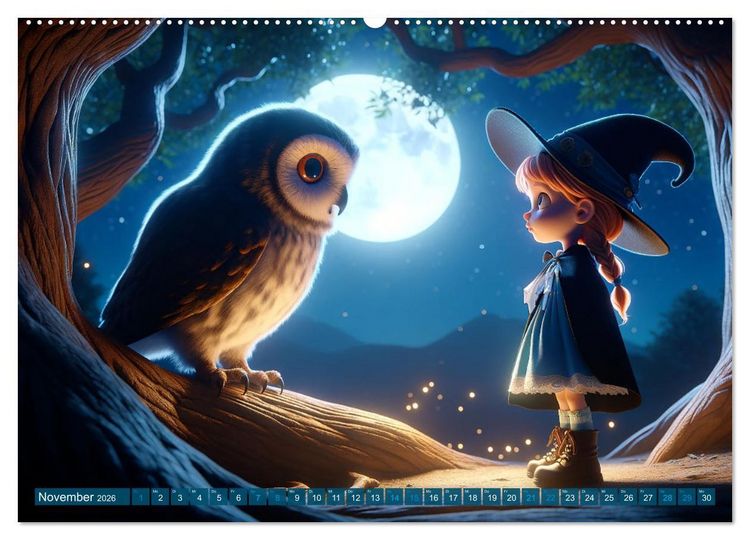 Produktbild: Hexenwelten: Ein Jahr voller Magie und Mysterien (hochwertiger Premium Wandkalender 2026 DIN A2 quer), Kunstdruck in Hochglanz