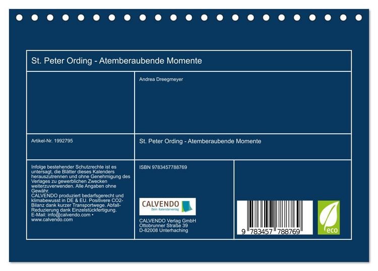 Produktbild: St. Peter Ording - Atemberaubende Momente (Tischkalender 2026 DIN A5 quer), CALVENDO Monatskalender