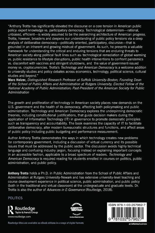 Produktbild: Technology and American Democracy