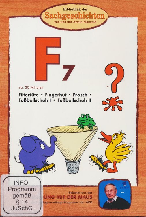 Produktbild: F7 - Filtert&uuml;te/Fingerhut/Frosch/Fu&szlig;ballschuh 1+2 (Bibliothek der Sachgeschichten)