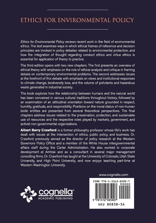Produktbild: Ethics for Environmental Policy