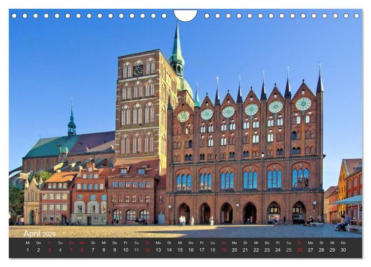 Produktbild: Stralsund. Das Tor zur Insel R&uuml;gen (Wandkalender 2026 DIN A4 quer), CALVENDO Monatskalender