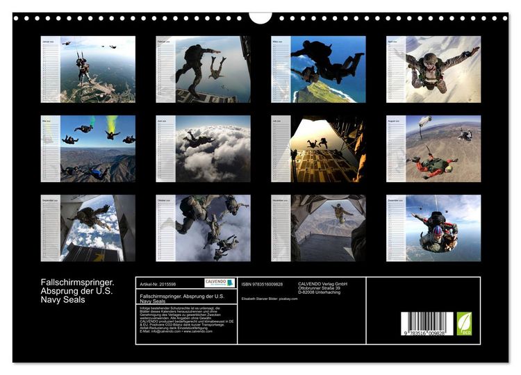 Produktbild: Fallschirmspringer. Absprung der U.S. Navy Seals (Wandkalender 2026 DIN A3 quer), CALVENDO Monatskalender