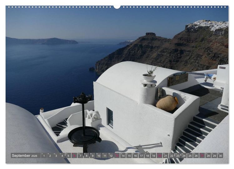 Produktbild: Santorini - Insel ewiger Liebe (Wandkalender 2026 DIN A2 quer), CALVENDO Monatskalender