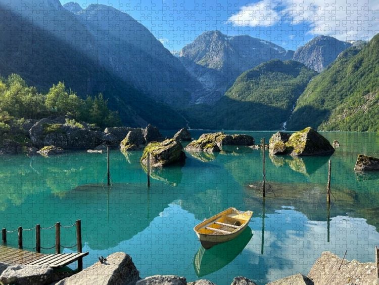 Produktbild: CALVENDO Puzzle Bondhusvatnet | 1000 Teile Lege-Gr&ouml;&szlig;e 64x48cm Foto-Puzzle f&uuml;r gl&uuml;ckliche Stunden