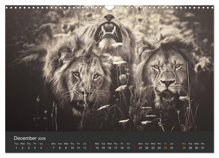 Produktbild: African Souls African animals with soul (Wall Calendar 2026 DIN A3 landscape), CALVENDO 12 Month Wall Calendar