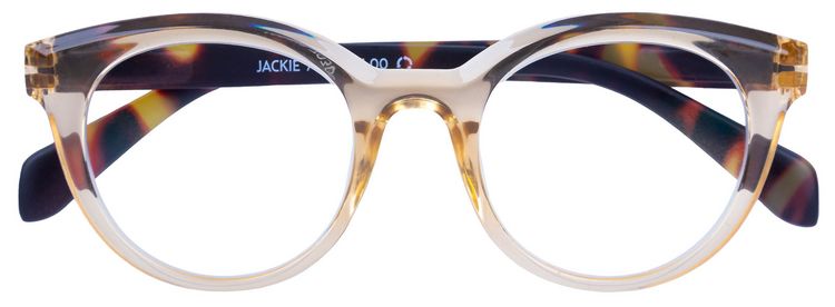 Produktbild: Lesebrille JACKIE, beige transparent, +2.00 dpt mit Etui
